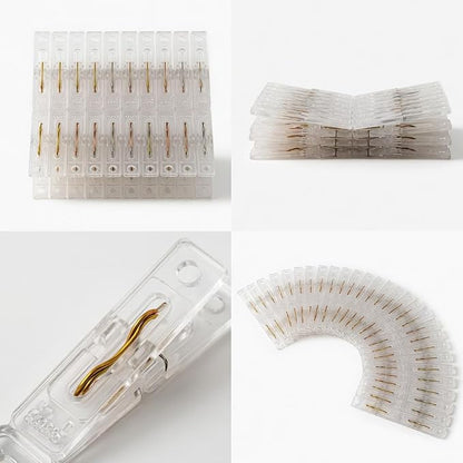 20 Pack Clear Square Plastic Clips - Image 3