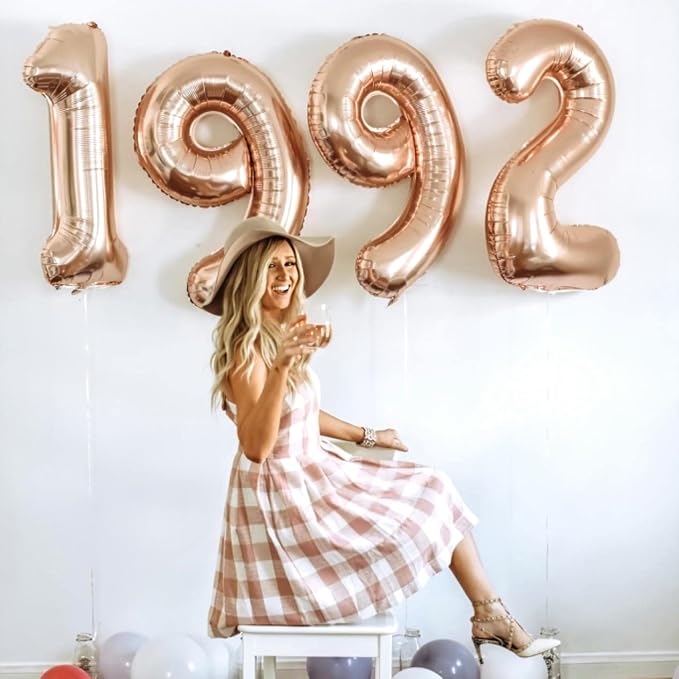 40 Inch Rose Gold Number 4 Balloon - Image 6