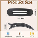 5 PCS Flat Hair Clips, Medium Lay Flat Claw Clips for Women Girls, Stylish Matte Non-slip Hair Claws for Thick Thin Hair(Black&Brown)
