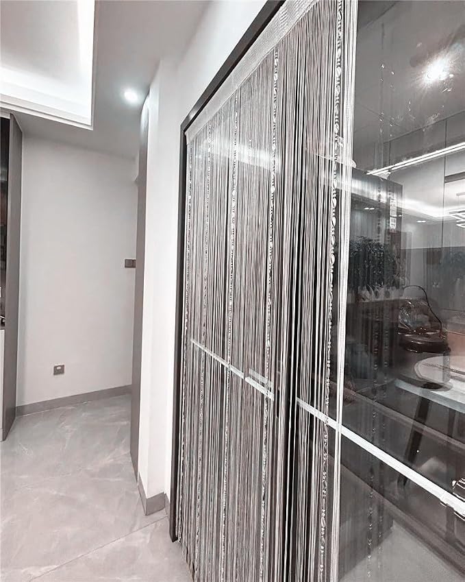 ave split 100cmX200cm Decorative Door String Curtain Beads Wall Panel Fringe - Image 4