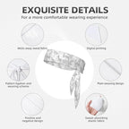 Sports Tie Headband Bandana Running Athletic Sweat Band Elastic Adjustable Sport Head Tie for Men Women Head Ties Ninja Tie Headbands Tennis Sweatbands Soccer Basketball Teams Running Head Band