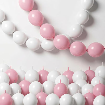Pastel Pink and White Linking Balloons by Govpy