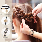DIYDEC 10PCS Hair Ties Bracelet for Women 5 Styles Soft Braided Boho Hair Bands Elastic No Damage Hair Ties for Girls thick Thin Long Curly Hair Accessories(Black and Grey)