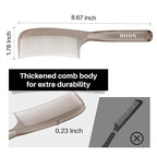 RHOS Detangler Hair Comb for Women and Men-Wide Tooth Comb for Curly,Thick,Wavy,Long Hair,Large Tooth Detangling Comb for Wet and Dry Hair-Styling Essentials Round Handle Hairdressing Comb(Gray)