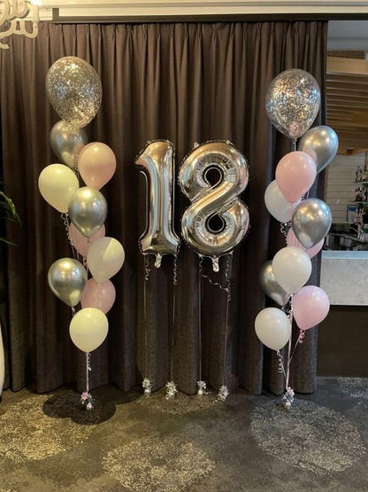 Sliver Number 5 Balloon 40 Inch - Image 3