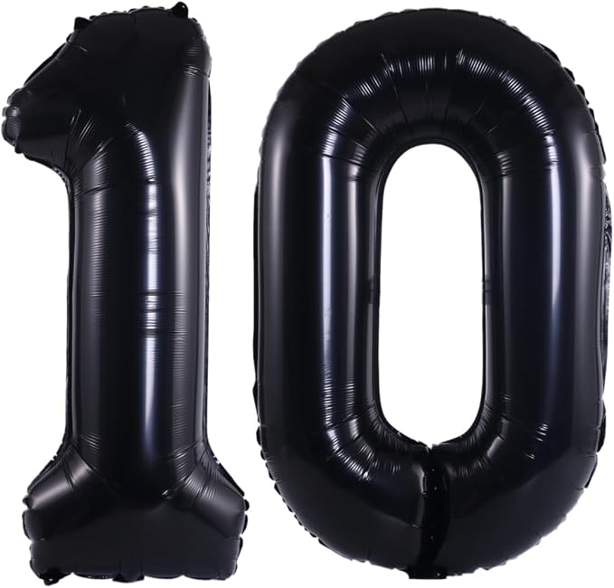 Number 10 Balloon Foil Mylar Balloons by YPSelected