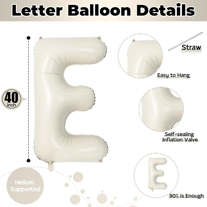 40 Inch Beige HOME Balloon for Housewarming Party Decorations, Large Cream New - Image 2