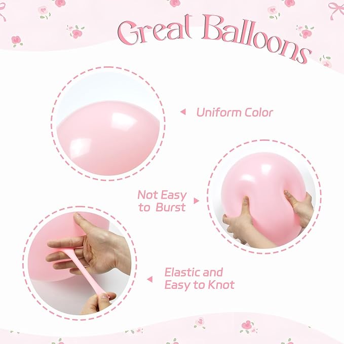 60pcs Pink Bow Balloons 12inch - Image 3