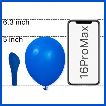 PartyWoo Royal Blue Balloons 100pcs Dark Blue Latex Helium Balloons 5 Inch | - Image 2