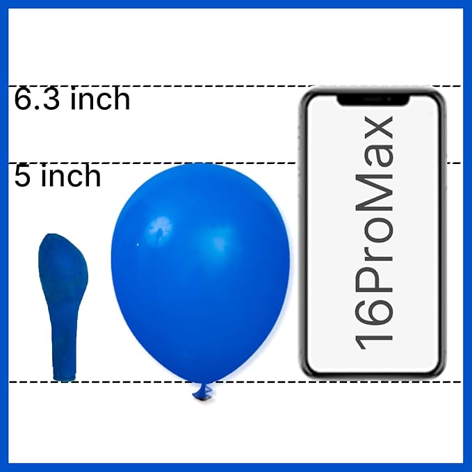 PartyWoo Royal Blue Balloons 50pcs Dark Blue Balloons 5 Inch | Wedding Baby - Image 2