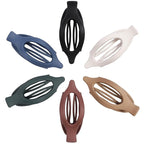 Flat Hair Clips for Women - 6 PCS French Flat Claw Clips Medium Hair Clips for Girls Large Hair Claw Clips for Thick or Thin Hair Strong Hold No Slip Hair Accessories for women (Dark Colorful)