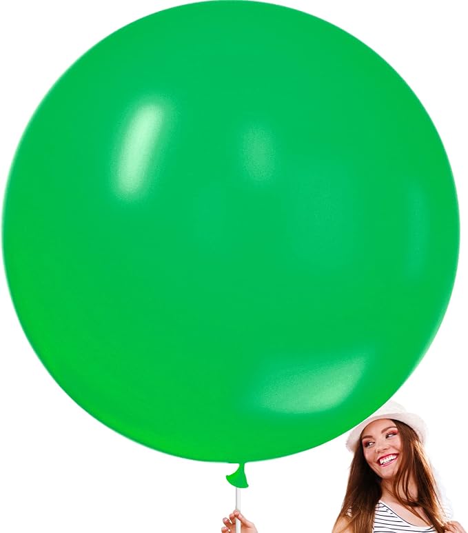 PartyWoo Green Balloons 4pcs Green Latex Helium Balloons 36 Inch | Birthday by PartyWoo