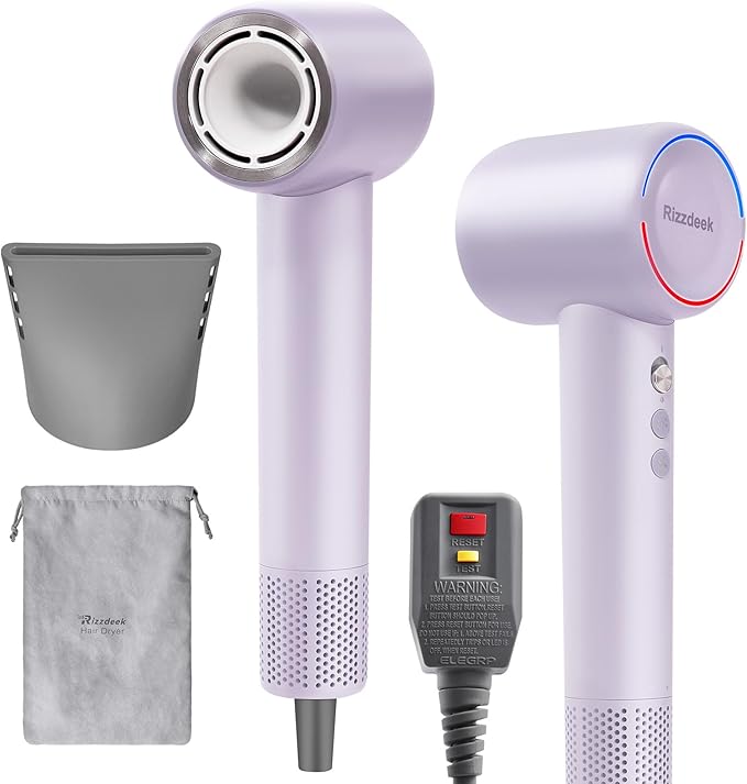 Hair dryers for Women,Blow Dryer Low Noise,Ionic Technology, High-Speed Negative ion Hair Dryer (Purple)