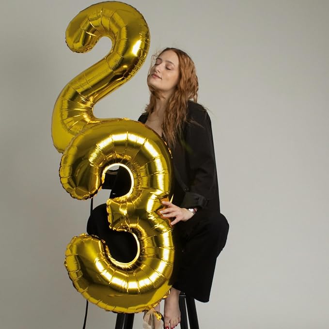 21 Balloon - Gold Birthday Number Balloons, 40 Inch Decorations Men Women | - Image 7