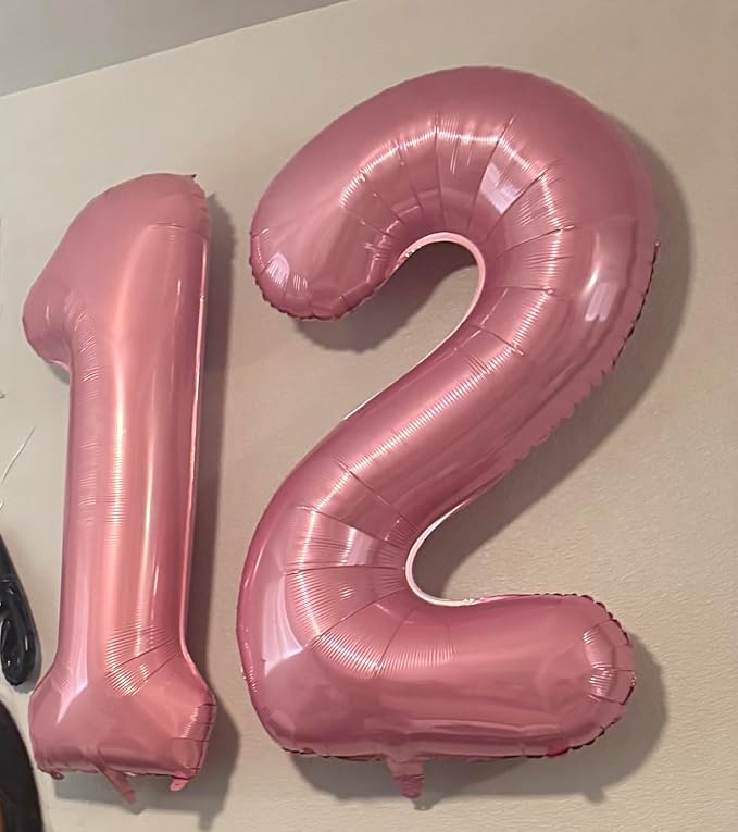 Pastel Pink 10 Balloons, 40 Inch Large Light Pink Foil Number Balloons 0-10 - Image 4