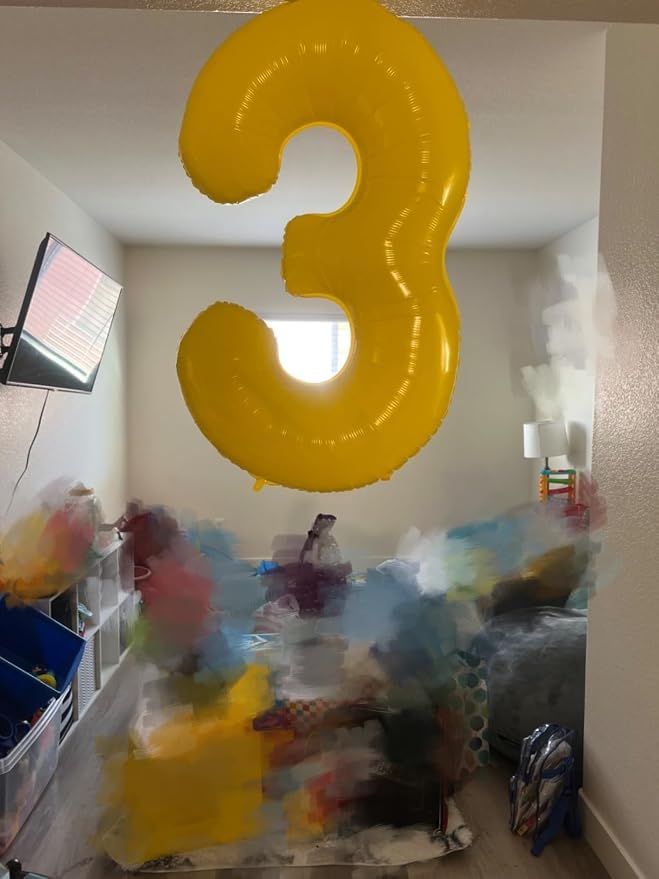 8 Balloon 40 inch Yellow Number Balloons - Image 4