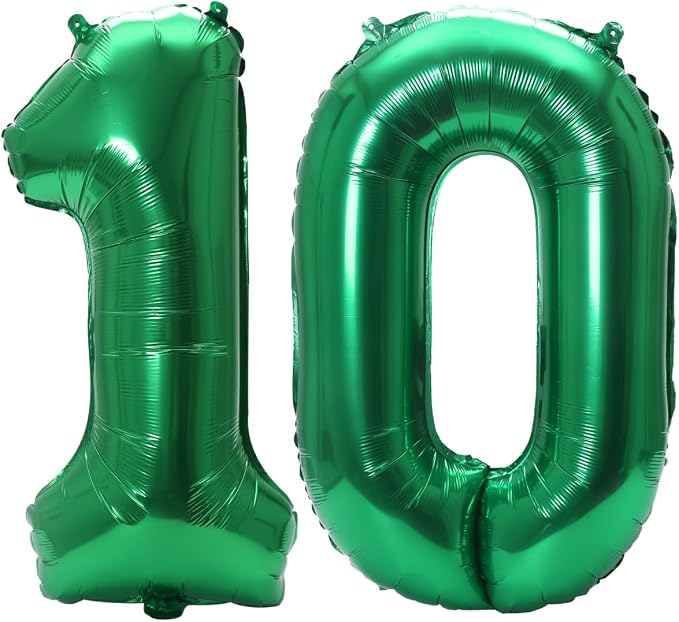 Number 10 Balloon Foil Mylar Balloons by YPSelected