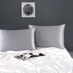 ZIMASILK 100% Pure Mulberry Silk Pillowcase for Hair and Skin Health,Soft and Smooth,Both Sides Premium Grade 6A Silk,600 Thread Count,with Hidden Zipper,1pc (Queen 20''x30'',Silver Grey)