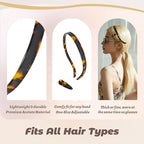 Hair Bands Eyewear-Friendly Design, Hairbands for Women - Non-Slip Thin Headbands with Teeth, No Pressure & No Headache Sunglasses Headband (Tortoiseshell)