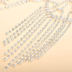 YERTTER Wedding Silver Rhinestone Head Cap Layered Fringe Chain 20s Head Accessories Jewelry Crystal Headband Headpiece Boho Hair Accessories for Women Brides Prom Costume(Silver 1)