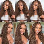 Brown Bundles Human Hair Chocolate Brown Water Wave Bundles 16 18 20 Inch Niegmeag Brazilian Virgin Remy Hair Extensions Color 4 Water Wave Bundle 150g