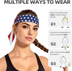 Sports Tie Headband Bandana Running Athletic Sweat Band Elastic Adjustable Sport Head Tie for Men Women Head Ties Ninja Tie Headbands Tennis Sweatbands Soccer Basketball Teams Running Head Band