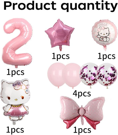 Cartoon Party Balloons, Cute Number 2 Balloon - Image 3