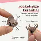 50Pcs Matte Mini Hair Claw Clips, Small Cute Tiny Clips for Thin Short Curly Hair Women Girls Toddlers, Braids & Buns Accessories (Neutral Colors)