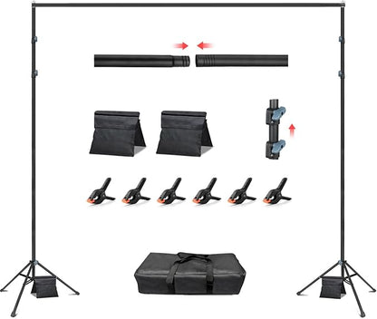 Hemmotop Adjustable Backdrop Stand 10x8.5ft Heavy Duty | by Hemmotop