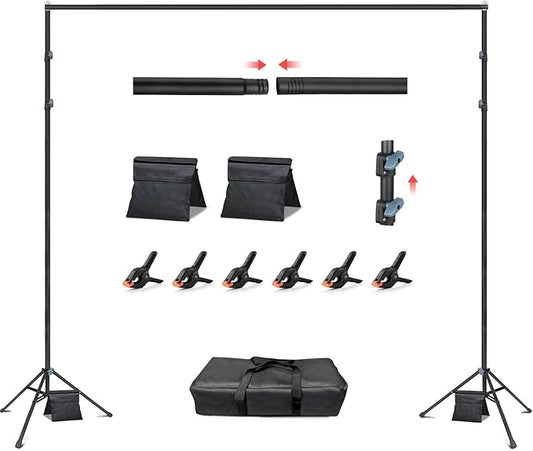 Hemmotop Adjustable Backdrop Stand 10x8.5ft Heavy Duty | by Hemmotop