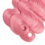 Light Pink Body Wave Bundles Pink Human Hair Bundles 20 20 20 Inch Double Weft Soft and Silky Pink Bundle Hair Weave Niegmeag Peruvian Virgin Remy Hair Extensions