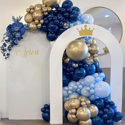 Navy Blue and Gold Balloons Arch Kit - Image 6