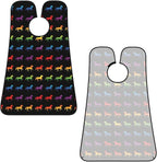 Waterproof Beard Grooming Bib, Rainbow Horse Black Shave Bib, Non-Stick Hair Catcher for Shaving Trimming, Apron Essential for Men Dad