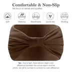 Artilady 7'' Wide Headbands for Women Elastic Head bands Non Slip Soft Stretchy Extra Large Boho Turban Headwraps Sport Workout Running Hair Accessories for Girls