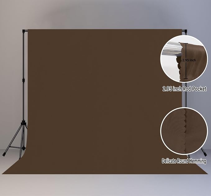 Brown Photography Backdrop for Photoshoot, Fabric 10x10ft | Polyester Studio - Image 2