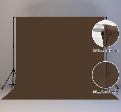 Brown Photography Backdrop for Photoshoot, Fabric 10x10ft | Polyester Studio - Image 2
