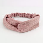Elastic Knotted Headbands for Women Wheat Pattern Cloth Head Hair Bands for Women's Hair Non Slip Boho Wrap Twisted Hair Accessories