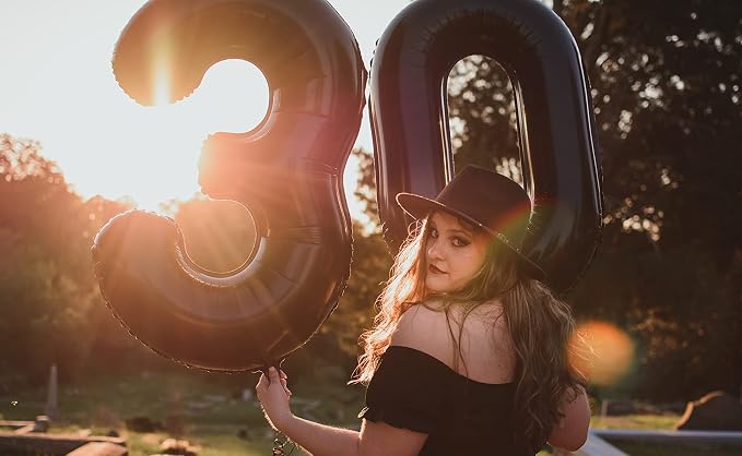 Number Balloons 40 Inch Black 0 Balloon - Image 2