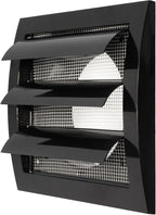 Repa Market 4 Inch Black Dryer Vent Hood/Duct Cover for Walls or Ducting/ABS Plastic Grille with Flaps & Insect Screen/Exhaust and Dryer Vent Covers for Indoor & Outdoor Use