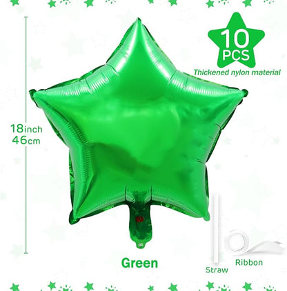 Green Star Balloons 18 Inch - Image 2