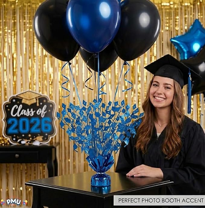 PMU Blue Graduation Balloon Weights, Graduation Centerpieces - Image 7