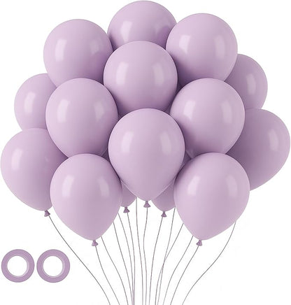 Voircoloria 105pcs Lilac Purple Party Latex Balloons, 12inch | by Voircoloria