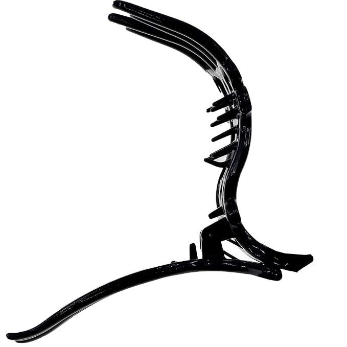 Camila Paris NV74 French Hair Clip for Women, Hair Side Clips, 3 inch Girls Hair Claw Clips Jaw Fashion Durable Styling Hair Accessories for Women, Strong Hold No Slip Grip, Made in France. Black