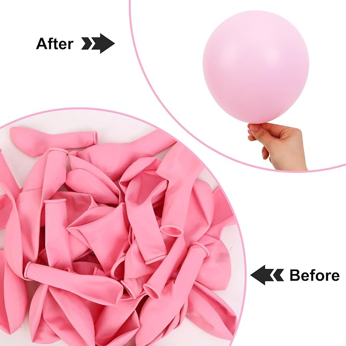 APLANET 150pcs Light Pink Balloons Different Sizes 18 12 10 5 Inch, Pastel - Image 5