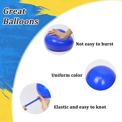 60pcs Royal Blue and Orange Balloons 12inch - Image 3