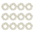 Cotton Hair Scrunchies Single Jersey Solid Color Ponytail Holders Elastic Hair Ties for Women Accessories (Beige)