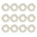 Cotton Hair Scrunchies Single Jersey Solid Color Ponytail Holders Elastic Hair Ties for Women Accessories (Beige)
