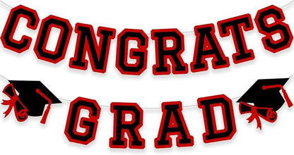 Congrats Grad Banner Graduation Party Banner Decoration Hanging Garland High by Unknown