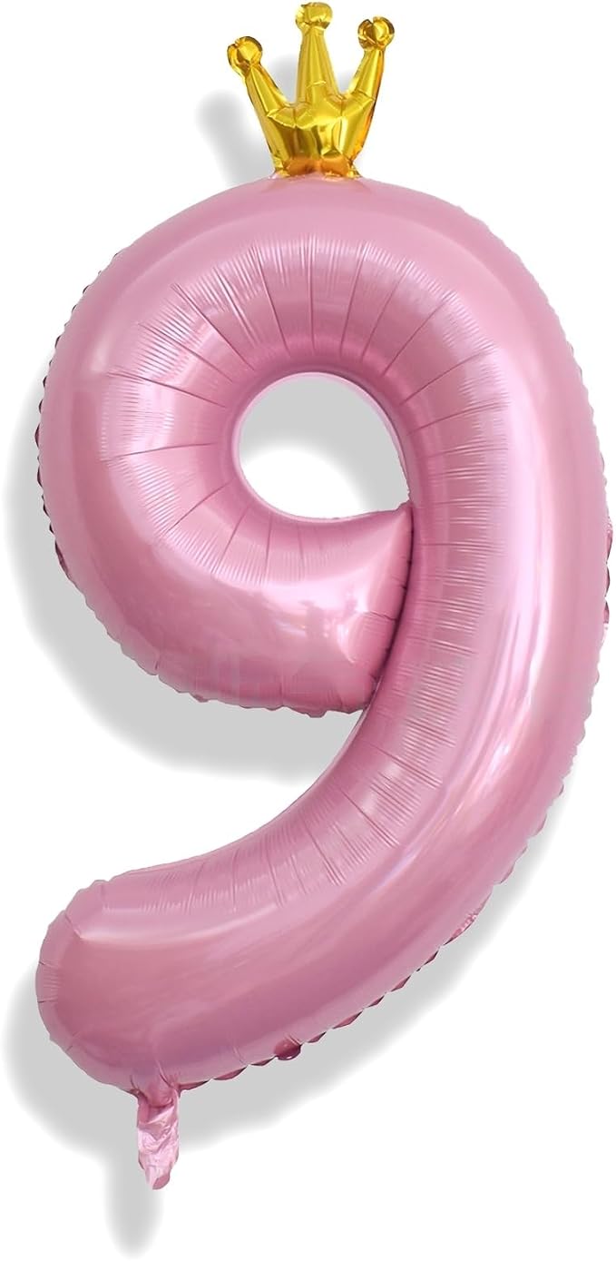 40 Inch Number 9 Balloons, Self Inflating Balloons by Isndare