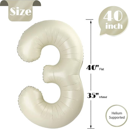 Cream 3 Balloon - Image 5